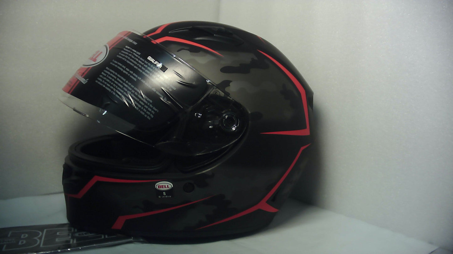 Bell Qualifier Helmets - Stealth Camo Matte Black/Red - Small - Open Box  - (Without Original Box)