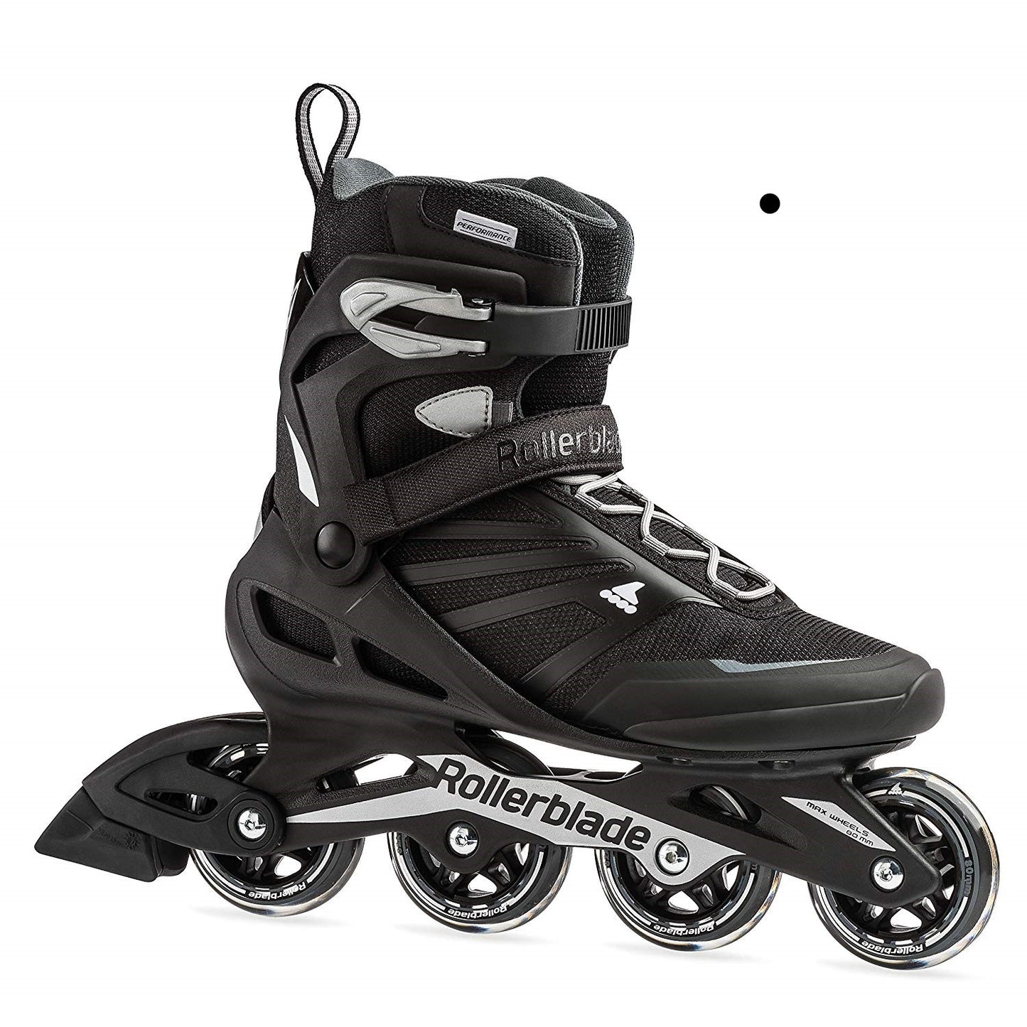 Rollerblade Zetrablade Mens Adult Fitness Inline Skate, Black/Silver, 7 - Open Box  - (Without Original Box)