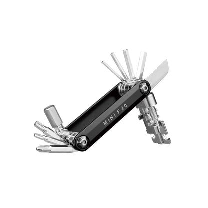Topeak, Mini P20, 20 functions, w/chainlink tool, w/bag, Black, Multi-Tools, Number of Tools: 20