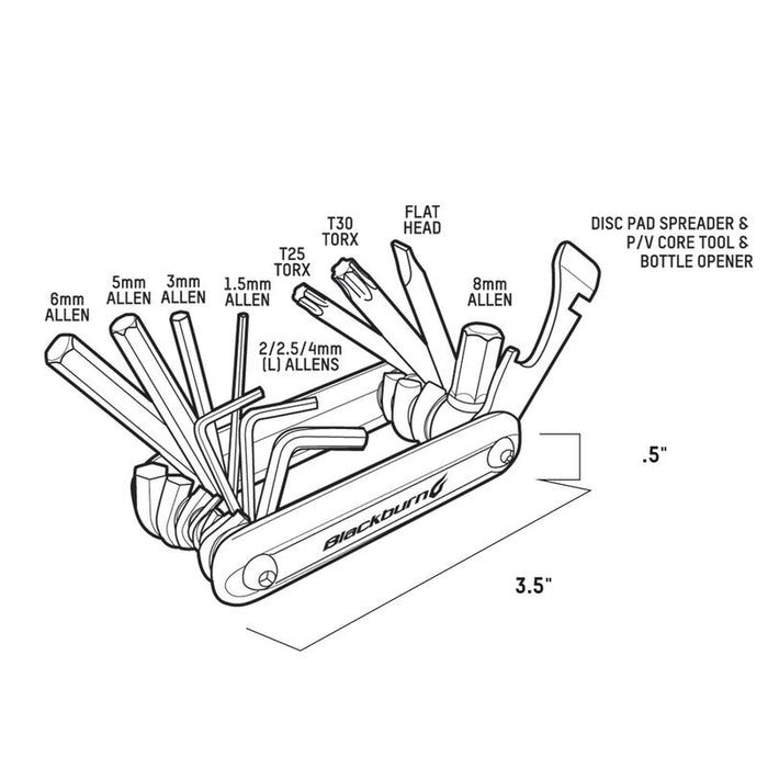 Blackburn Grid 13 Multi-Tool Grey